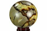 Polished Septarian Sphere - Madagascar #122925-1